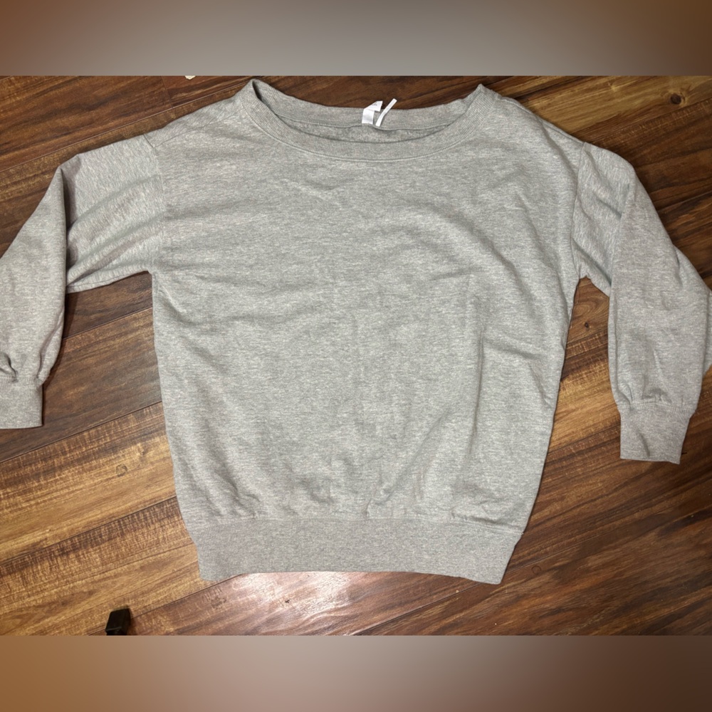 Out from under gray sweatshirt xs oversized quiet luxury hippy gorecorp lounge